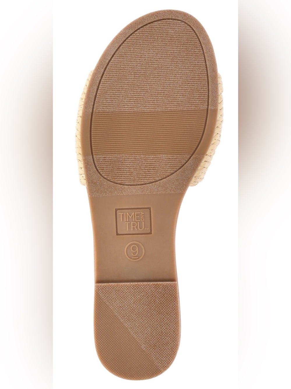 * NWT Sz 6 Time and Tru Women's Knot Slide Sandals *raffia* - Picture 10 of 12